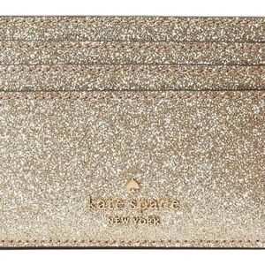 Kate Spade Gold Glitter Card Holder